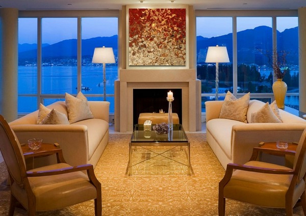 Dekoration modernen Kunstwerken couch lampe stuhl