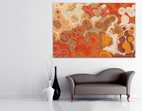 Dekoration modernen Kunstwerken couch orange