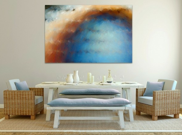 Dekoration modernen Kunstwerken sofa couch tisch blau
