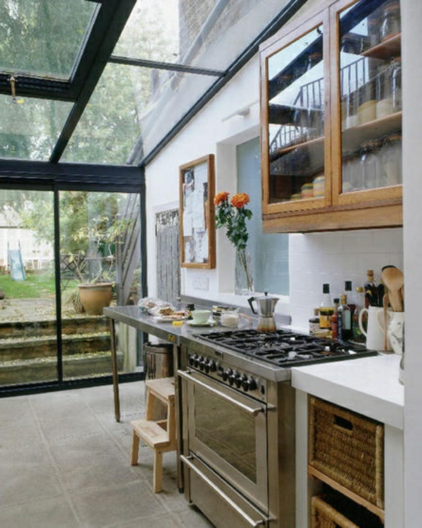 Küche Fenster kochherd regale