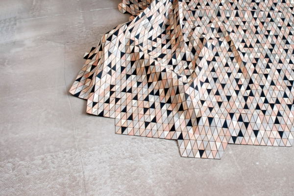 erstaunliche Holz Teppiche dreieckig muster