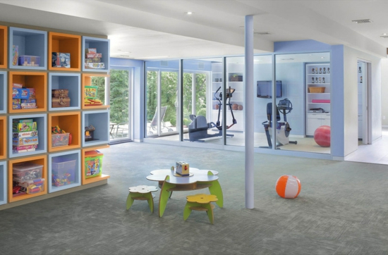 fitnessraum einrichten fitness studio zu hause fitnessgeräte kinderzimmer