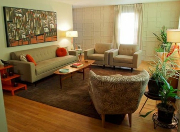 grün stilvoll Wohnzimmer couch