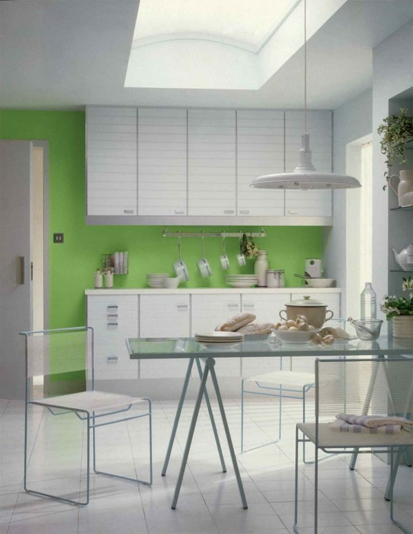 grüne Küche tropischem Stil leuchter stuhl tisch