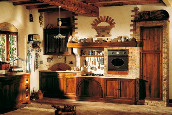 rustikale Küchen Design regale