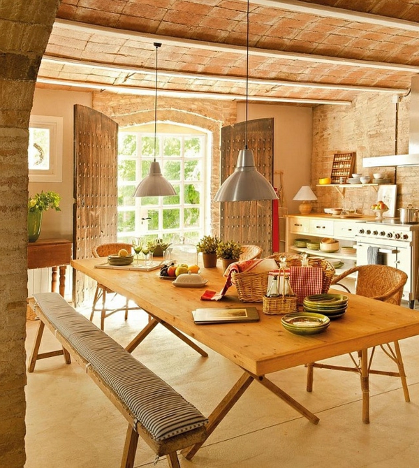 rustikale Küchen Designs tisch leuchter