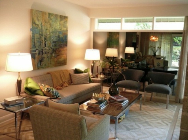 stilvoll Wohnzimmer lampe couch tisch bild