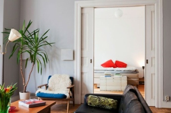 stilvolle Wohnzimmer pflanze couch