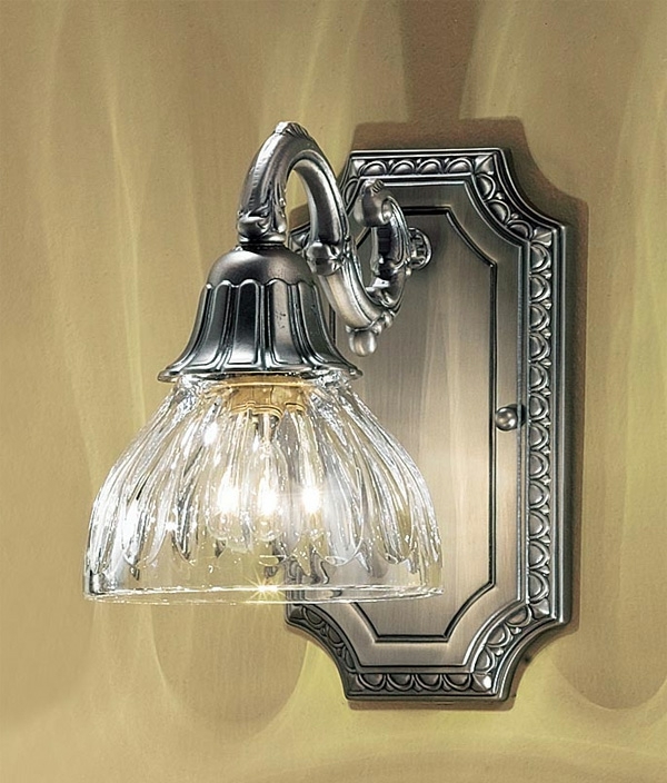 traditionelle Wandlampe glas