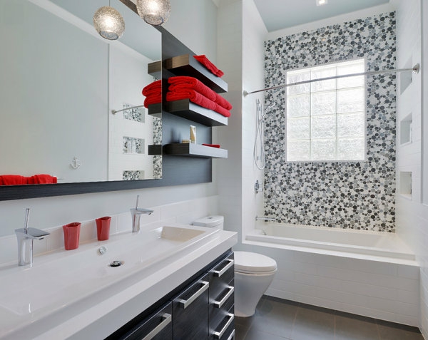 Modern Badezimmer Designs waschbecken tuch