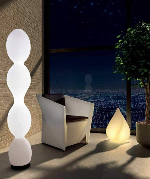 beleuchtungsideen wohnzimmer innovative stehlampe