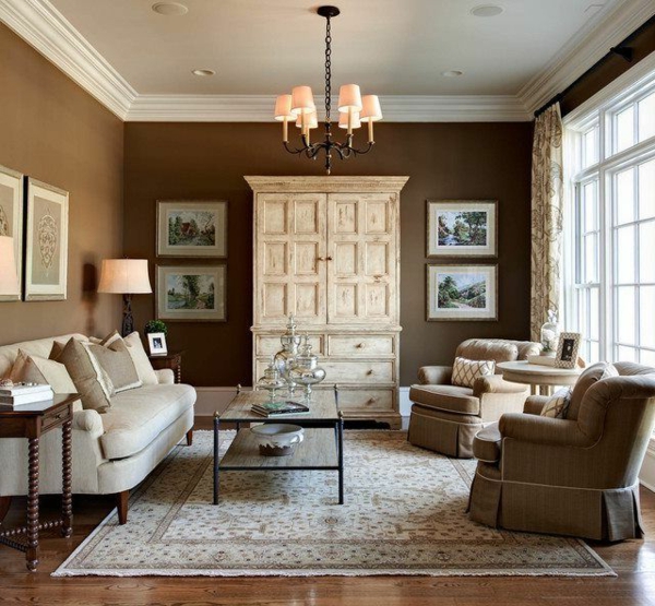 farbvorschläge wohnzimmer braune einrichtumg für das wohnzimmer modern elegant