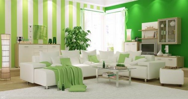 grünes wohnzimmer inspirierende ideen farbbedeutung