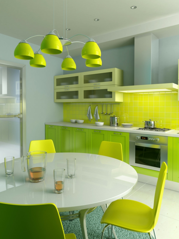moderne grüne einrichtung küche