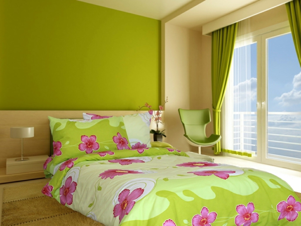 schlafzimmer in grün ideen