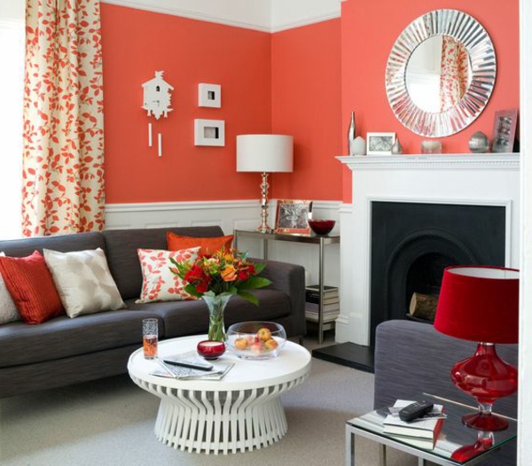 farbvorschläge wohnzimmer oranges interieur ideen in bildern