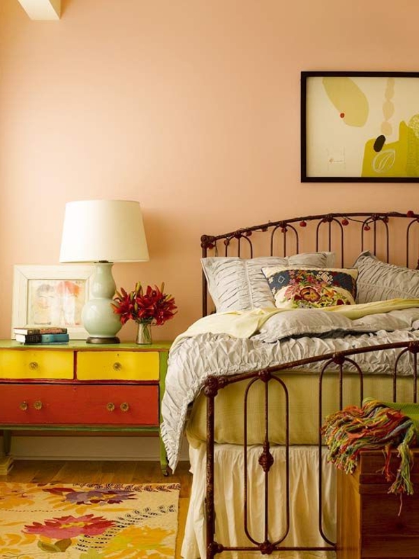 frische ideen für das schlafzimmer passende farbkombinationen