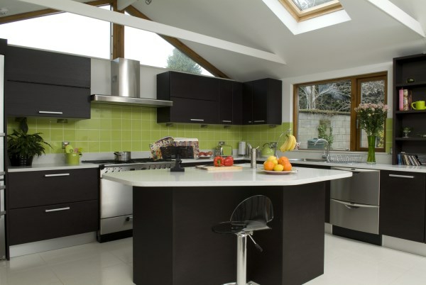 küchen design tolle einrichtung grüne elemente