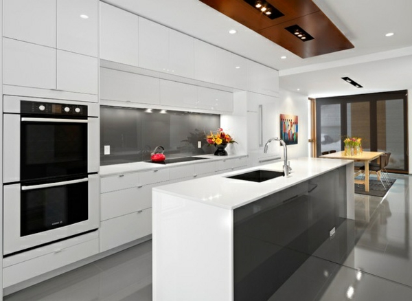 modernes interieurdesign der küche kücheninsel