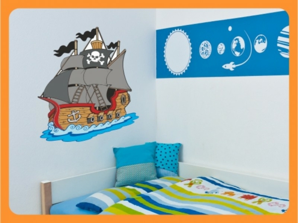 piratenschiff aufklebe bild für wand