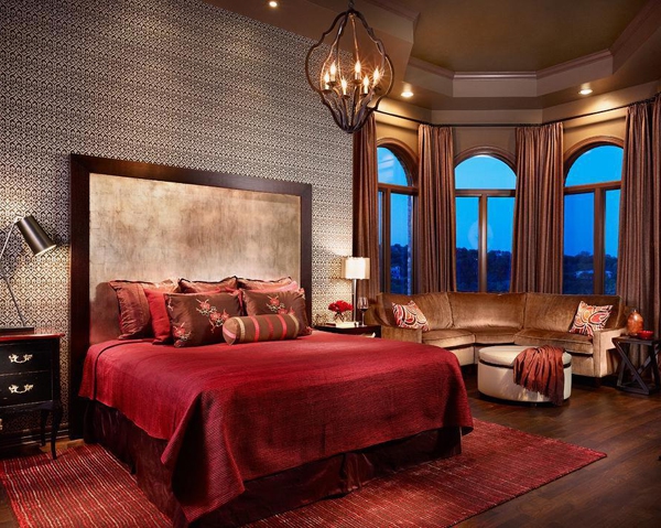 schlafzimmer in rot gestalten inspirierende vorschläge
