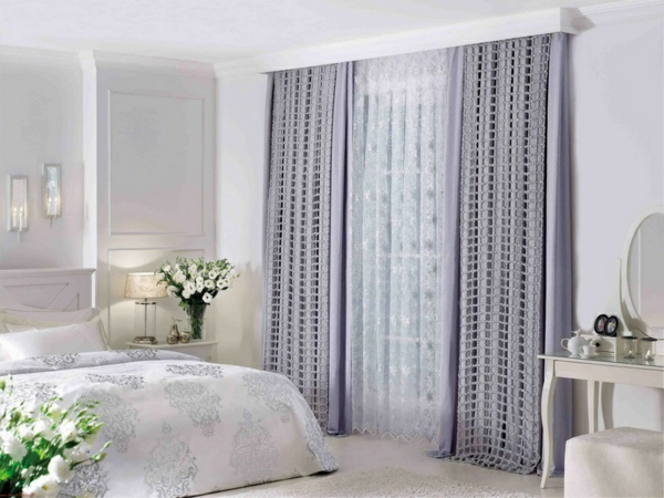 gardinenideen helle frische elegante gardinen fürs schlafzimmer