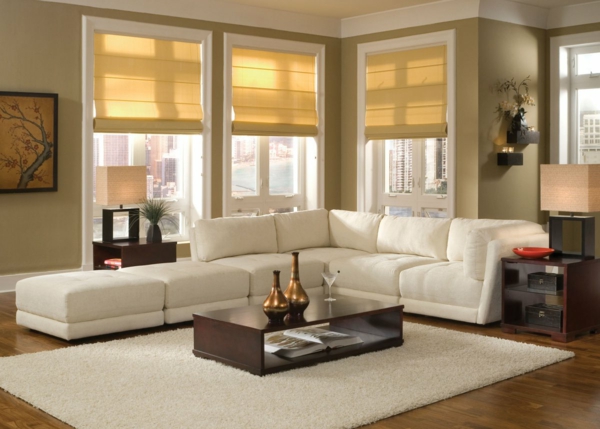 schönes wohnzimmer weißes sofa