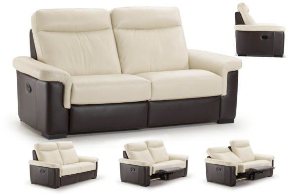 Sofa leder beige Relaxfunktion stressless design