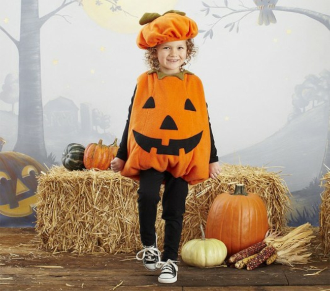 kinder halloween kostüme kürbis laterne halloween verkleidungen