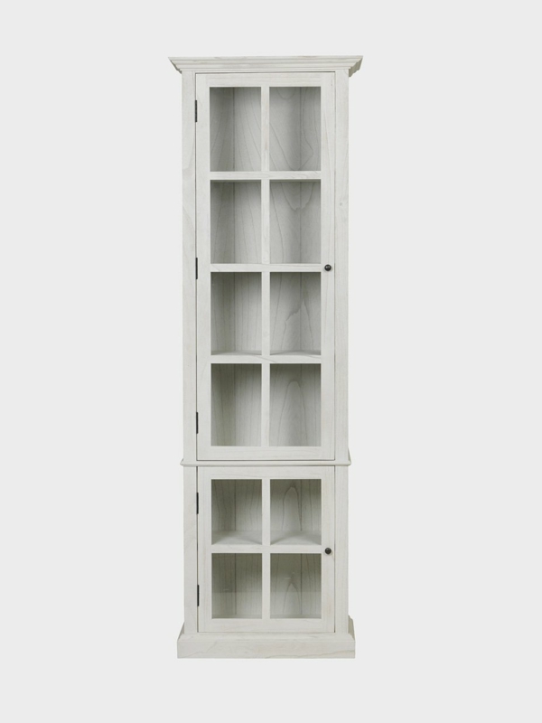 weiße eizelne vitrine design