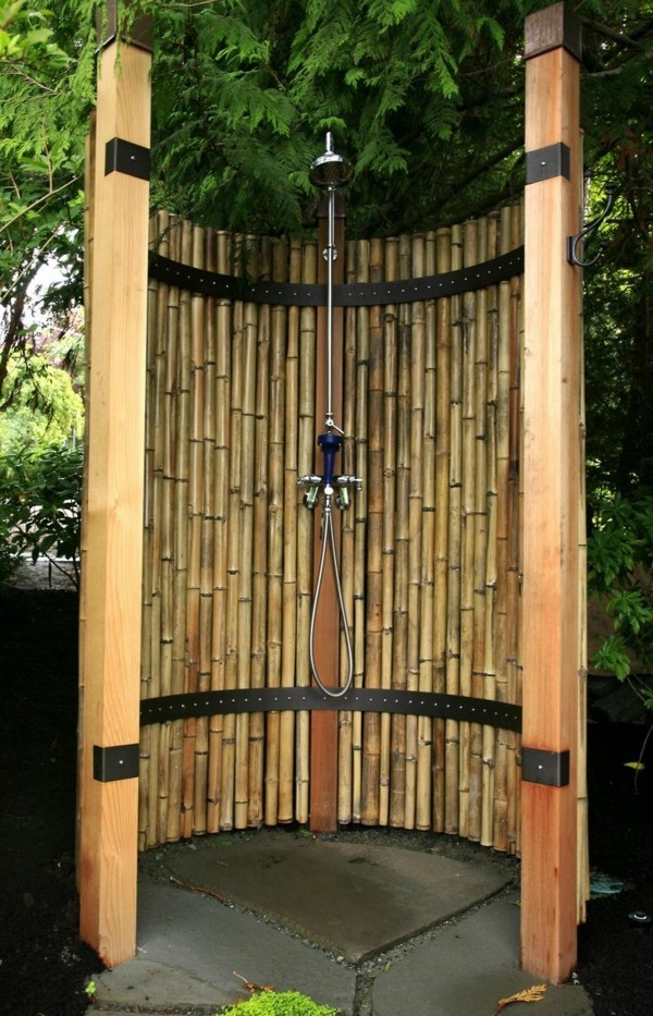 bambusdusche für den garten