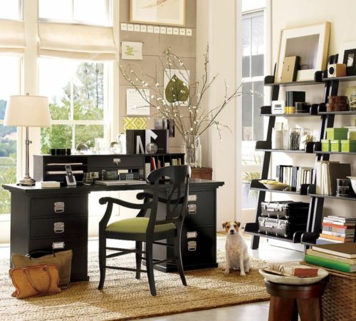 büroausstattung-modern-büromöbel-dunkles-holz-stuhl-schreibtisch-home-office