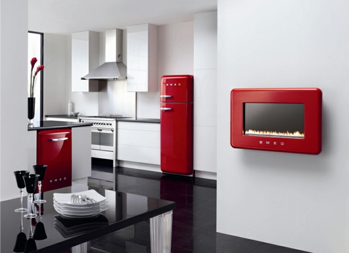 retro kühlschrank design kühlschrank roter kühlschrank