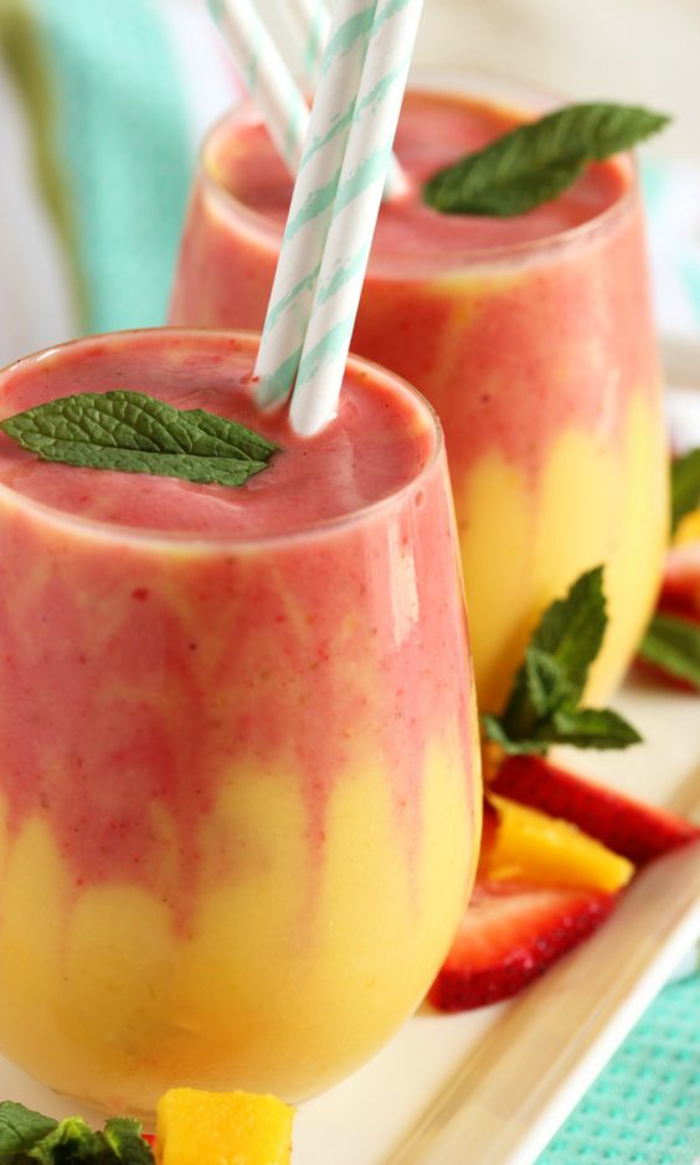 mango erdbeer smoothies selber machen