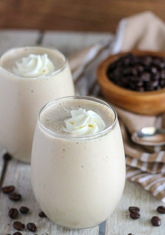 vanille latte protein smoothie selber machen