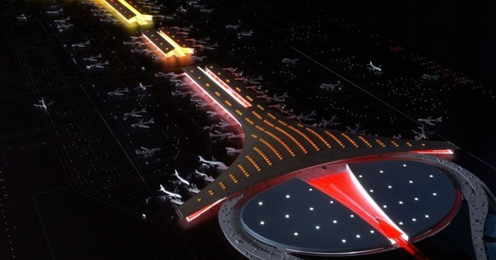 Beijing Capital International Airport futuristische architektur futurismus kunst