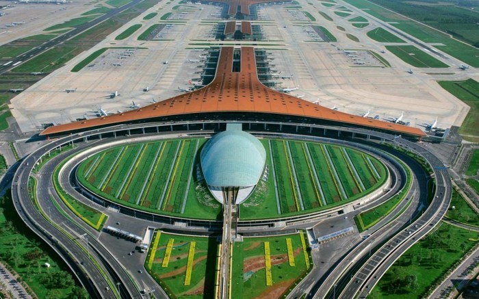 beijing airport futurismus kunst futuristische architektur