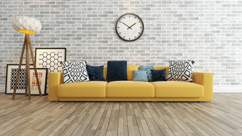 Sofa kaufen Einrichtungsideen kuschelweich stilvoll gelbes Sofa