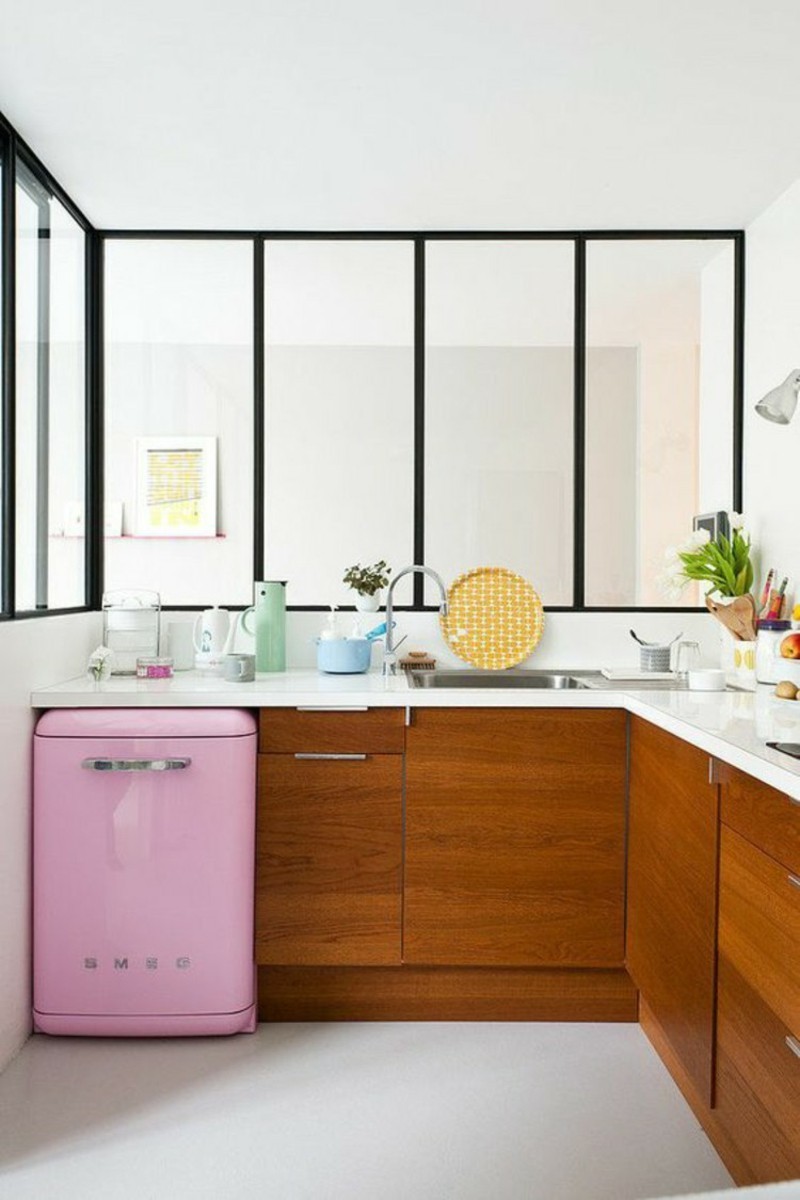 mini kühlschrank retro rosa smeg kühlschrank