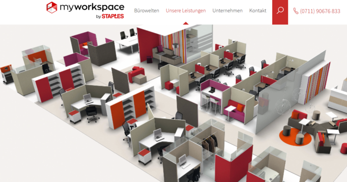 büroraumgestaltung myworkspace staples