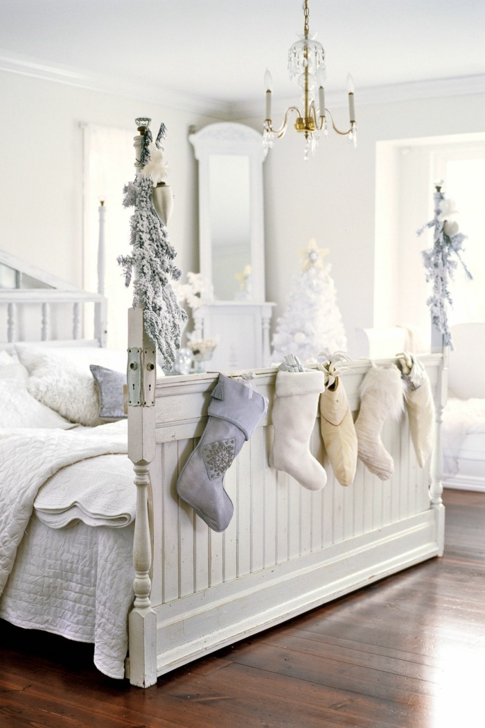 schlafzimmer dekorieren weihnachten deko