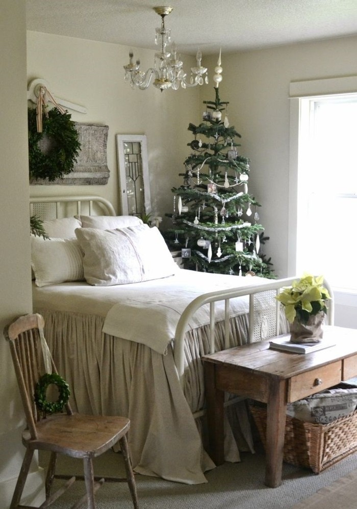 schlafzimmer dekorieren weihnachtsdeko basteln