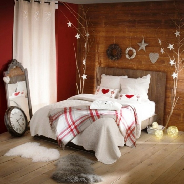 schlafzimmer dekorieren weihnachtsdeko ideen