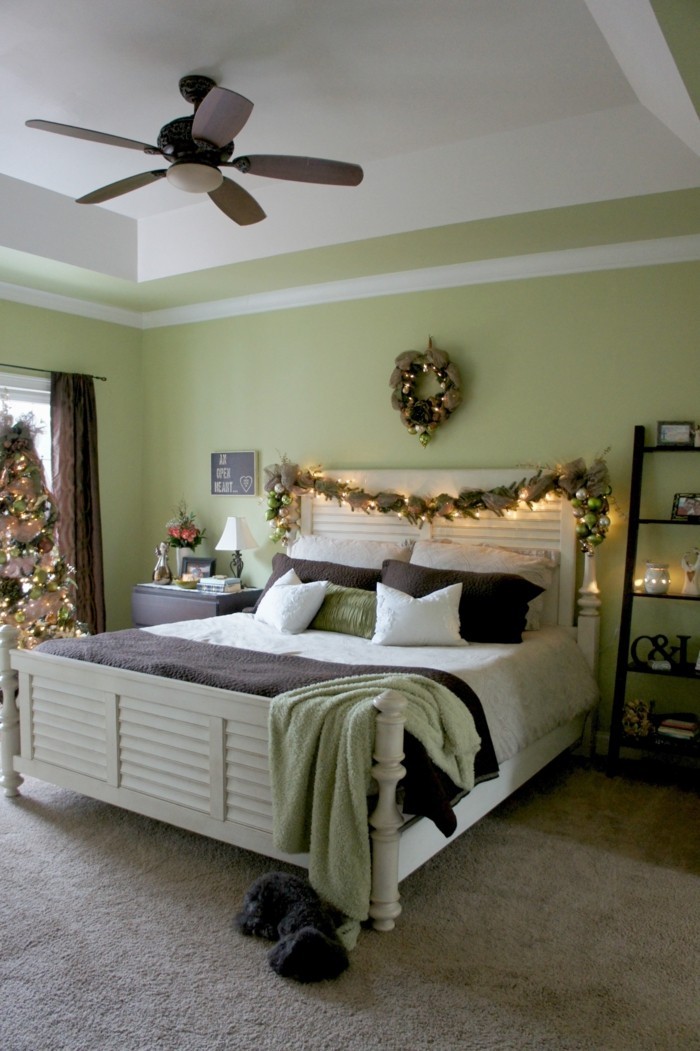 schlafzimmergestaltung dekoideen weihnachten weihnachtsdeko