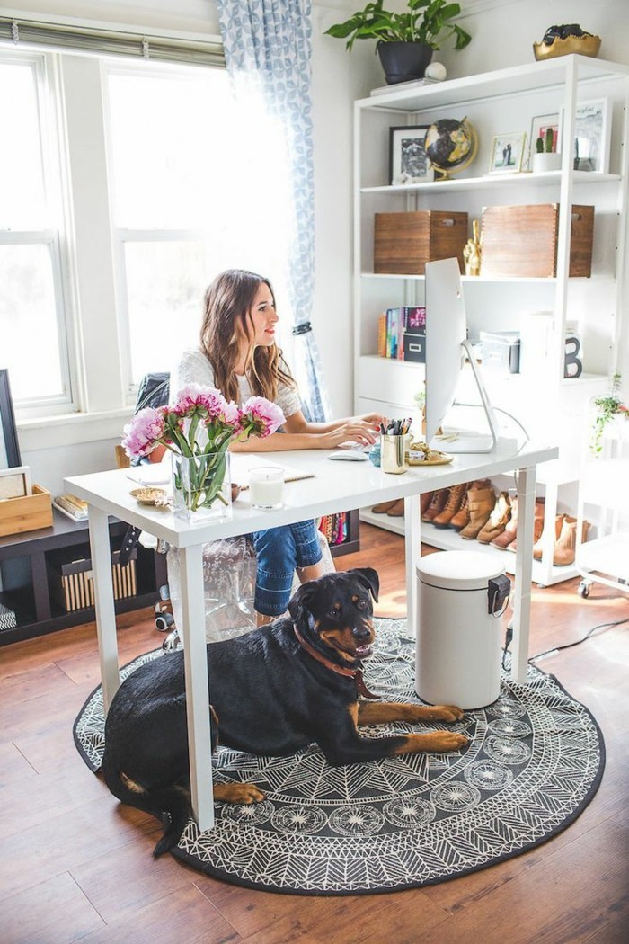 skorpion horoskop home office einrichten runder teppich hund