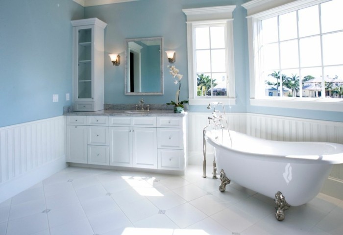 Inneneinrichtung weißes Badezimmer altes design trends zetgenössisch