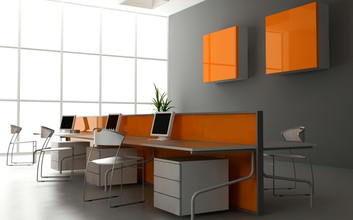 Wandfarben Design orange Office Sternzeichen Wasserman 