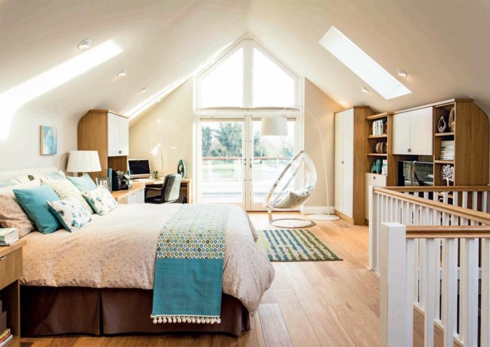 schlafzimmer mit dachschräge schlafzimmerbett