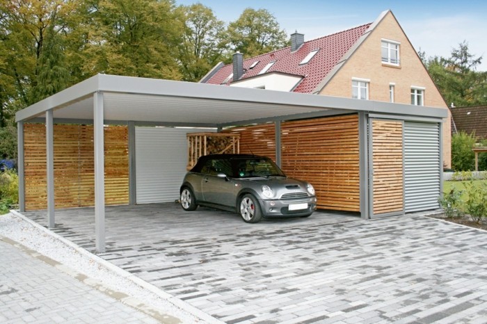 Carport Design Trends Ideen Holz Alu Haus Gestaltung