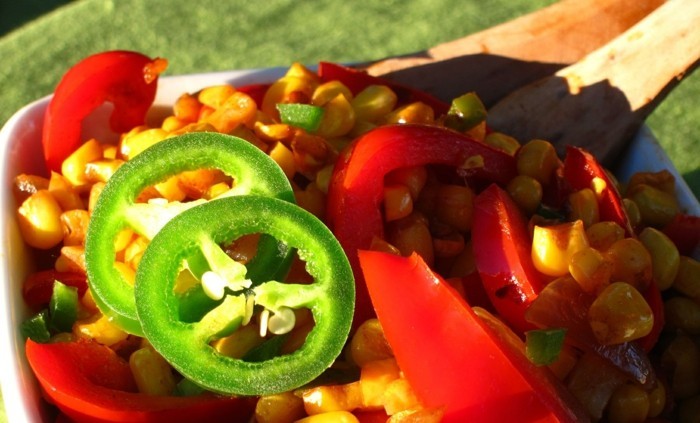 Hautpflege Tipps Lebensmittel paprika salat